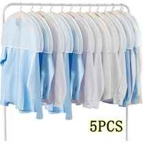 Tutuviw 5 Pcs 10in Shoulder Covers Plastic Hanger Covers for Clothes,Gusseted Garment Shoulder Dust Cover,Breathable Clear Dust Covers with 2 in Gusset for Suit, Coat,Jackets,Blouses,Dress