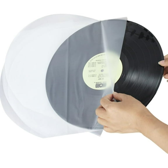 Tutuviw 50Pcs Vinyl Record Inner Sleeves 7" Semi-Transparent Inner Record Cover Sleeve LP Anti-Static Vinyl Record Sleeve Protection Bag for Protects from Scratch & Dust