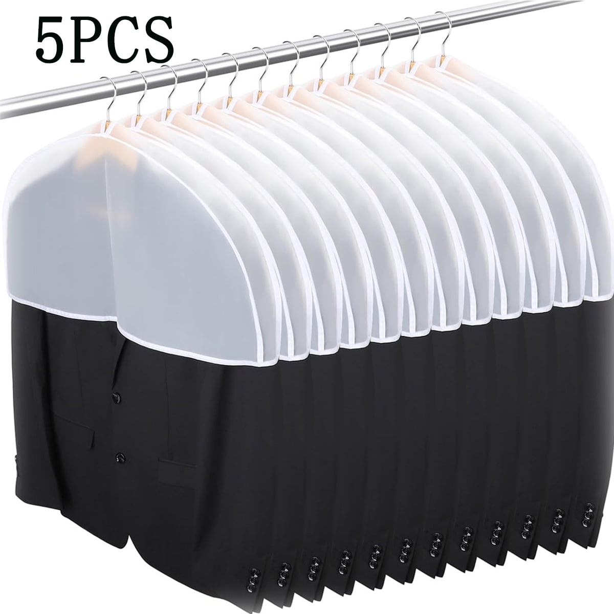 Tutuviw 5Pcs Shoulder Covers for Hanging Clothes,Breathable Clear ...