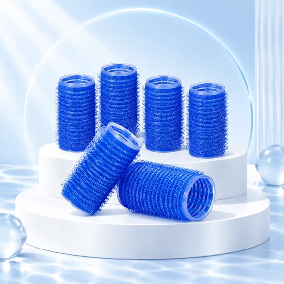 Tutuviw 6 Pcs 0.6 Inch Self Grip Hair Rollers Sticky Cling Hair Curlers No Heat Small Hairdressing Rollers Heatless Hair Styling for Tight Curls Bangs Root Volume, Random Color