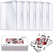 Tutuviw 6Pcs Playing Card Case Blank Playing Card Cases Deck Plastic Boxes Gaming Card Holder Snaps Closed for Bank Card, Business Card, Game Card
