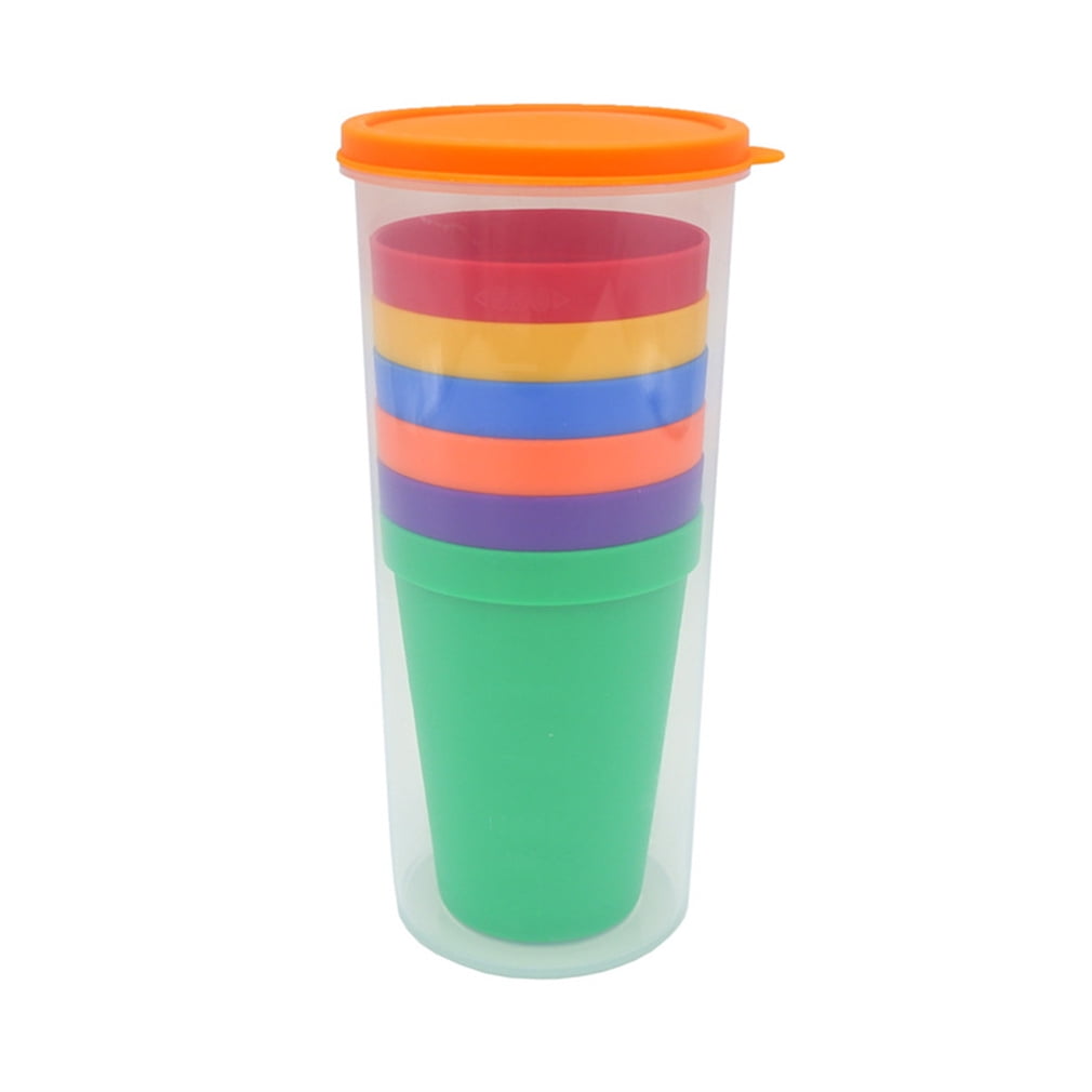 Tutuviw 8 Pcs Reusable Plastic Cup, Drinkware Tumblers Stacking Water Glasses Cups for Drink