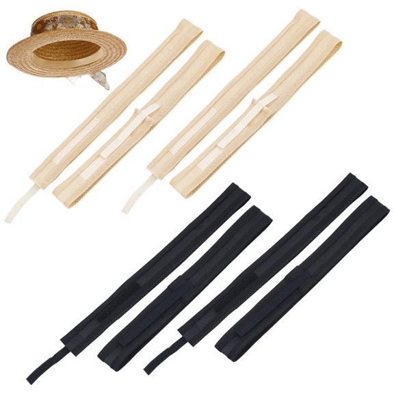 Tutuviw 8Pcs Hat Size Reducer,Adjustable Hat Sizer Reducer Insert,Hat Shaper Insert,Hat Sweat Liner,Cap Sweatband,Hat Shaper Insert,Reusable Hat Reducer Inserts Tape for Hats Caps,Black/Khaki