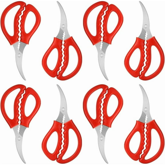 Tutuviw 8Pcs Seafood Scissors Multifunctional Crab Leg and Tools for Fish Scissors Crab Scissors Lobster Shrimp Crayfish Crawfish Scissors