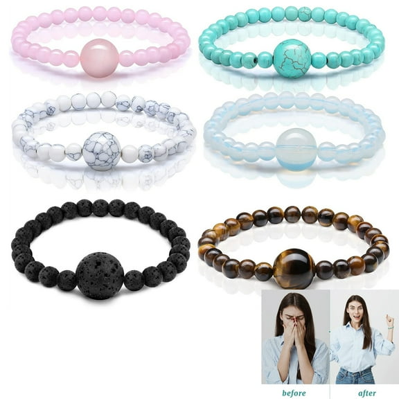 Anti Nausea Bands,Tutuviw 6 Pieces Anti Motion Sickness Wristband,Adjustable Acupressure Bracelet,Motion Nausea Bands for Motion Sickness,Seasickness Bracelets Wristband - Multicolor