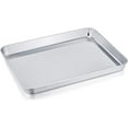 thumbnail image 1 of Tutuviw Baking Sheet Stainless Steel Baking Pan Tray Cookie Sheet Non Toxic & Healthy, Easy Clean & Dishwasher Safe Rectangle Size 12.4 x 9.6 x 1 inch, 1 of 7