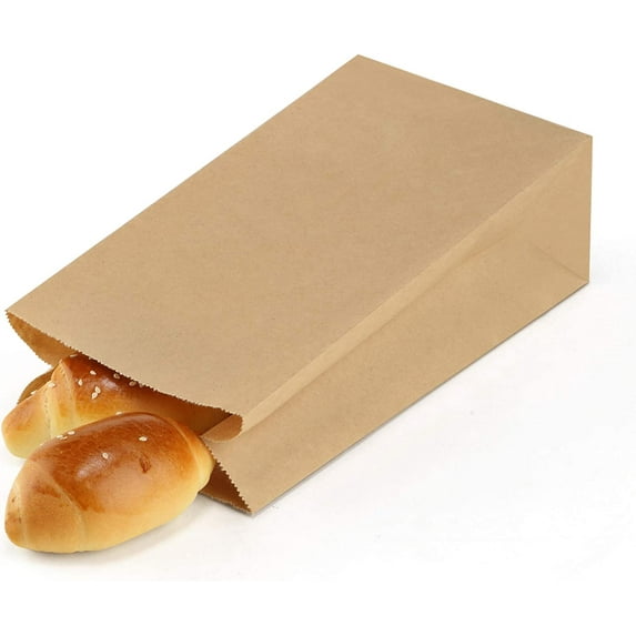 Tutuviw Brown Bag 50 count Brown Paper Bags Paper Lunch Bags for a Snack, Sandwich, Grocery Food