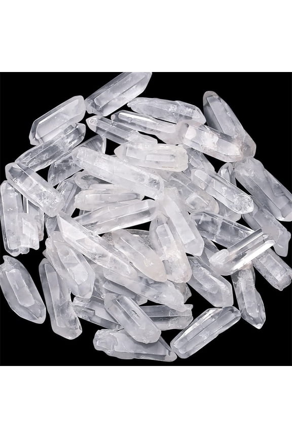 Clear Quartz Crystals Points Bulk Polished Tumbled Stones,Natural Irregular Shape Raw Quartz Points Crystal Wand Yoga Chakra Reiki Balancing Crystal Therapy Gemstones Crystals