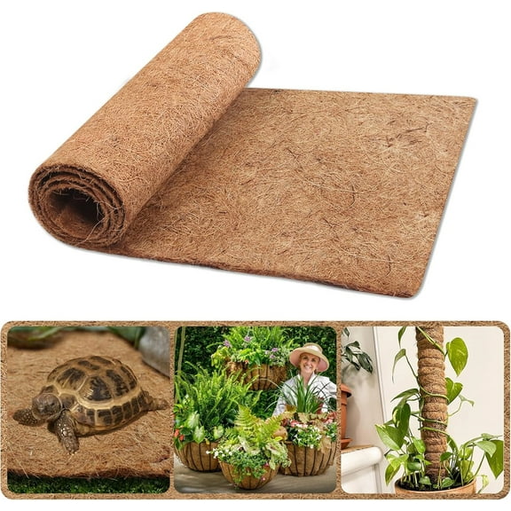 Tutuviw Coconut Fiber Reptile Substrate Mat,Natural Reptile Carpet Coco Fiber Liner for Balcony Planters Flower Basket,Turtle Bedding Reptile Terrarium Liner for Lizard Snake Gecko