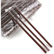 Tutuviw Coffee Stirrers Sticks 100 Individually Wrapped 7.09in，Coffee straw stirring rod Disposable Plastic Drink Stirrer Sticks(Brown)