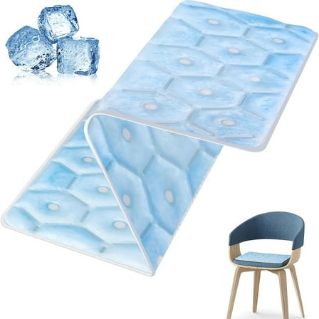 Tutuviw Cold Pack for Hip Back,Self-Cooling Mat,Foldable Non-Slip Cooling Mat,Thicken Washable Pad for Dogs Cats,Cooling Pad for Indoor,Outdoor,Perfect for Summer,Natural Freezing Below 28°C(Blue)