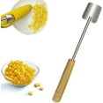 thumbnail image 1 of Tutuviw Corn Peeler Wooden Ergonomic Handle Corn Kernel Remover Tool Corn Thresher from the Cob Corn on the Cob Remover for Kitchen Restaurant, 1 of 7