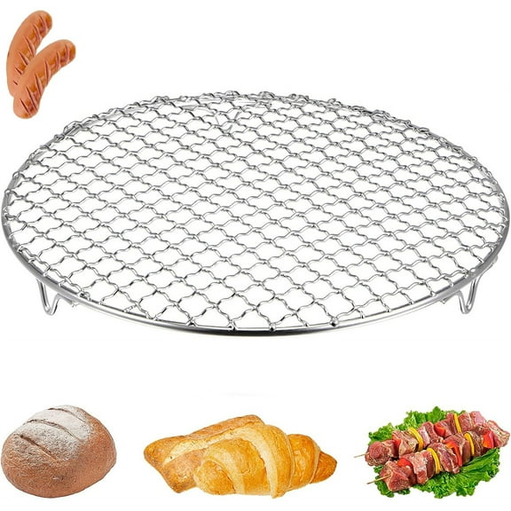 Tutuviw Cross Wire Cooling Racks 9 in Stainless Steel Barbecue Grill Rack Steamer Rack for Baking Sheet Versatile Cooking Rack and Steamer Rack with 20mm Legs for Cooking Steaming BBQ
