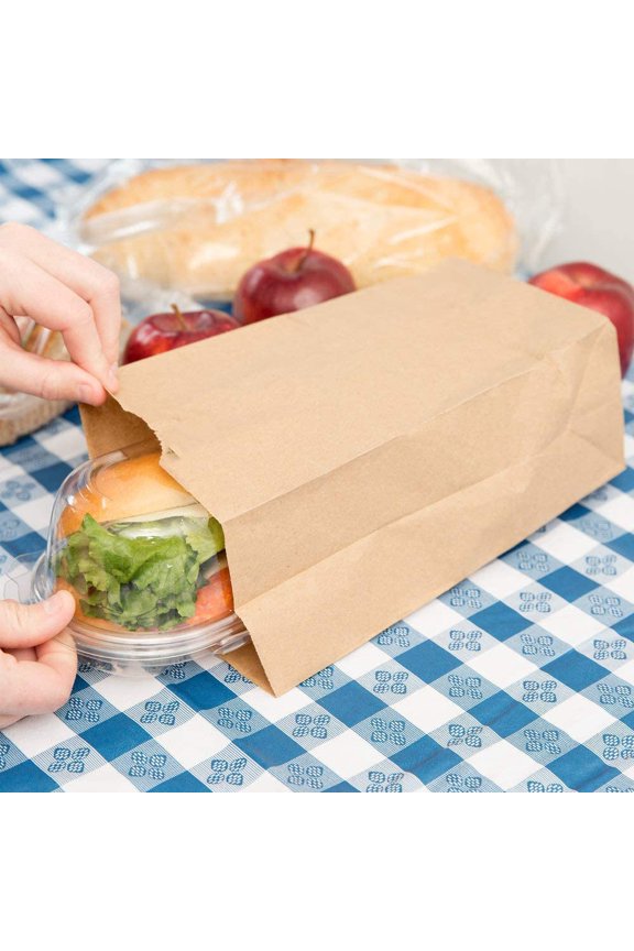 Grocery/Lunch Bag, Kraft Paper Capacity, Multipurpose Use, Brown Paper Bags Perfect for Shopping, Storage, Small Trash Cans and More(50 Count)