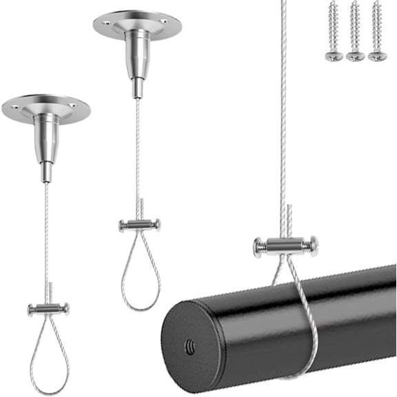 Tutuviw Heavy Duty Ceiling Closet Rod Support 59in Adjustable Ceiling Mounted Curtain Rod Bracket Stainless Steel Ceiling Curtain Rods Holders for Curved L-Shaped or Straight Shower Rods(with Screw)