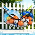 thumbnail image 1 of Tutuviw Pool Float Storage Bag,Heavy-Duty Pool Storage Bag,Foldable Swimming Pool Hanging Mesh Organizer Large Adjustable Net for Inflatables Balls Toys,Floats, Football, Basketballs (Black), 1 of 6