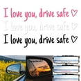 thumbnail image 1 of Tutuviw I Love You Drive Safe Car Mirror Sticker,3Pcs Vehicle Rearview Window Vinyl Decals with Heart,Auto Rear View Mirror Decor Stickers for Women Men Car Accessories (Multicolor), 1 of 8
