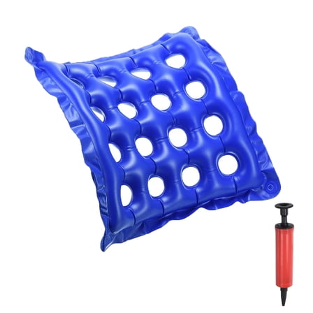 Tutuviw Inflatable Seat Cushions Pressure Relief Waffle Cushion Wheelchair Cushions with Air Pumps for Long Sitting, Office Chairs, Car Seats, Portable and Comfortable (Blue)