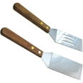 thumbnail image 1 of Tutuviw Metal Spatula Set-2pcs Slotted fish spatula,Scraper and Pancake Hamburger Turner, With Wooden Handle, 1 of 8