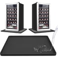 thumbnail image 1 of Tutuviw Mini Fridge Silicone Mat with Raised Edge 23.6''x23.6" Under Refrigerator Floor Protector Mat Prevent Water Leakage and Floor Damage from Elecrical Equipment Drip Pan Tray Protect(Black), 1 of 7