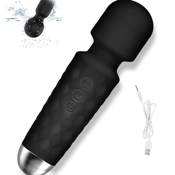 Tutuviw Mini Multi-Frequency Massager, Neck & Back Massager Handheld Vibration Wand 20-Modes & 8-speeds Multi-Settings Available,Travel, Home, Essential Gifts - Black