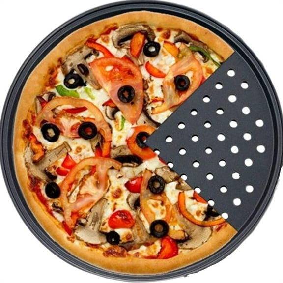 Tutuviw Nonstick Pizza Pans,Carbon Steel Pizza for Cooking,12.6" Nonstick Baking Pans for Oven, Baking, and Grilling, Crisper Pans with Holes Round Cookie Baking Sheets Pie Plate