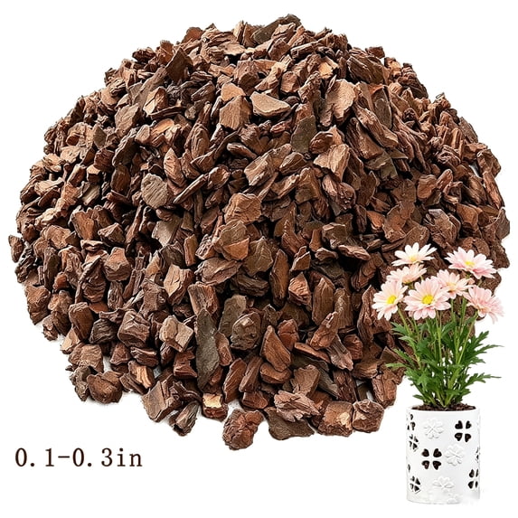 Tutuviw Orchid Bark Potting Mix Pine Bark Organic Orchid Bark for Plants Natural Pine Bark Wood Chips for Houseplant Mulch,Orchid Plants Root Development, Horticultural Mulch for Plants (0.1-0.3)