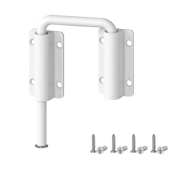 Tutuviw Patio Sliding Door Loop Lock Stainless Steel U Sliding Door Lock Latch with 8 Pcs Screw for Barn Door, Closet, Fence, Window, Patio - 90/180 Degree Installation U-Bolt Lock (White)