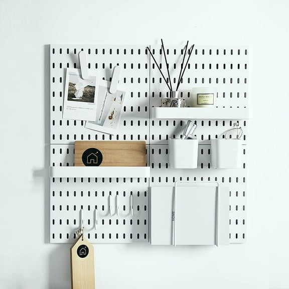Tutuviw Pegboard Combination Wall Hanging Organizer, White