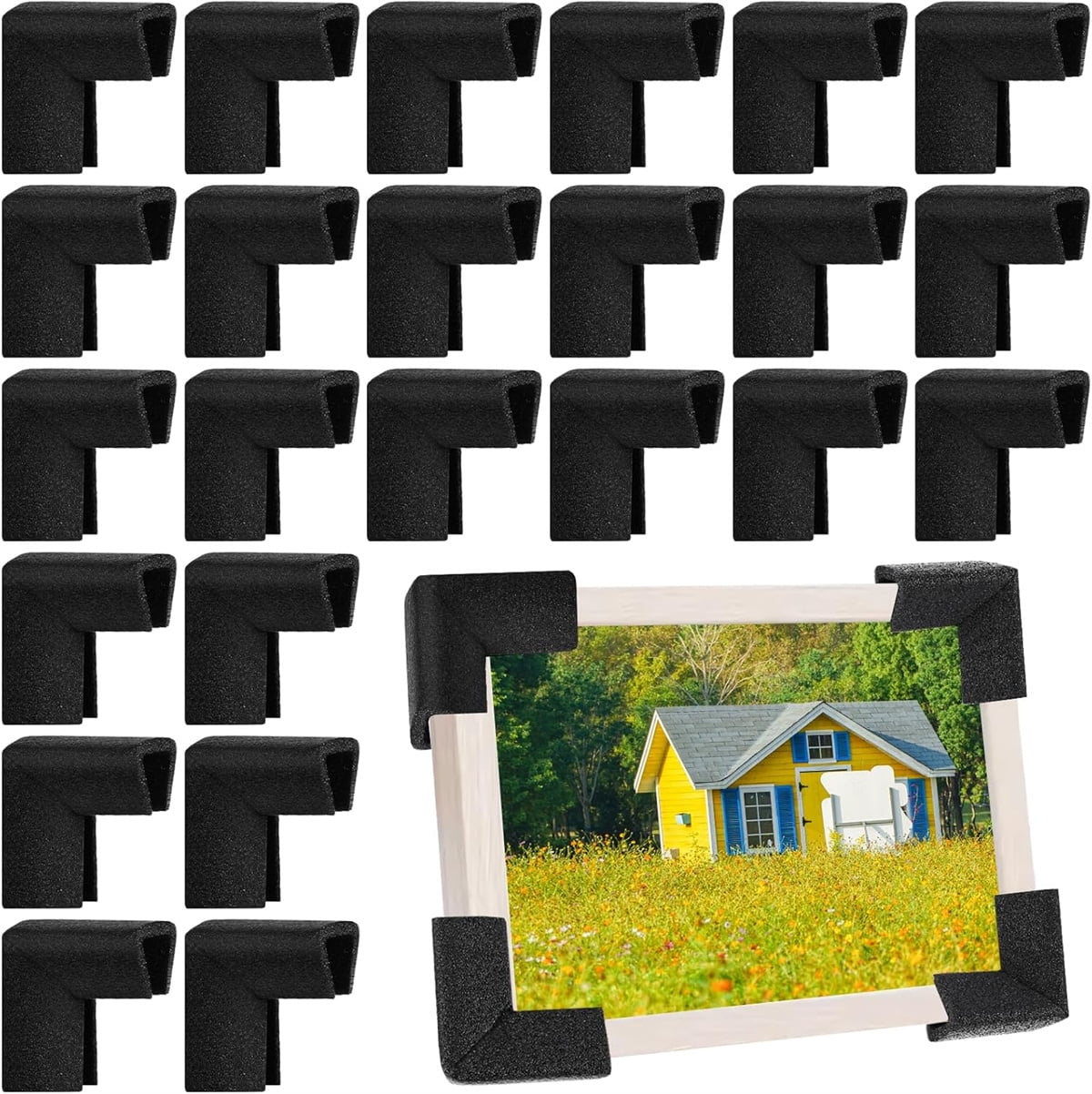 Desk Corner Protector & Furniture Edge Guards - 10 Pack Baby Proofing L-Shaped Corners - Soft