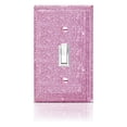 thumbnail image 1 of Tutuviw Pink Bling Wall Plate Cover, Pink Rhinestone Light Switch Cover, Bling Crystal Rhinestones Wall Plate Cover for Women Girls Bedroom Bathroom Kitchen Home Decor(Pink), 1 of 8