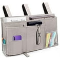 thumbnail image 1 of Tutuviw Pocket Bedside Big Hanging Storage Bag Organizer 8 Pockets for Books Phones Tablets Accessory and TV Remote Multifunctional Caddy (Grey), 1 of 8