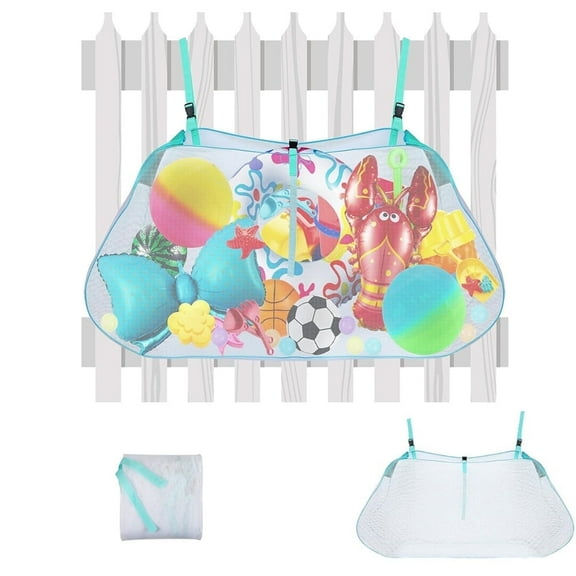 Tutuviw Portable Pool Floats Storage Bag,Swimming Pool Large Hanging Net Bag Accessories Toy Organizer for Inflatables, Pool Toys, Floats, Football,Organizer(Green)