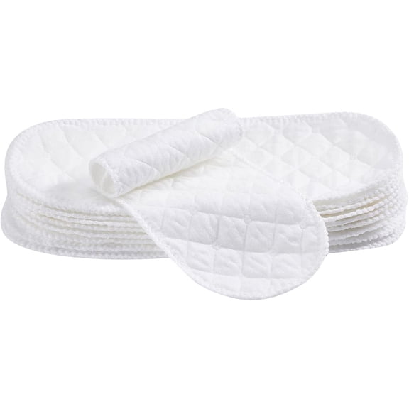 GIXUSIL 20 Pack Soft Cotton Cloth Diapers for Babies,3 Layers Nappy Diapers,Reusable Newborn Infant Cloth Pads,Cotton Cloth Inserts,High Absorbing Washable Liners