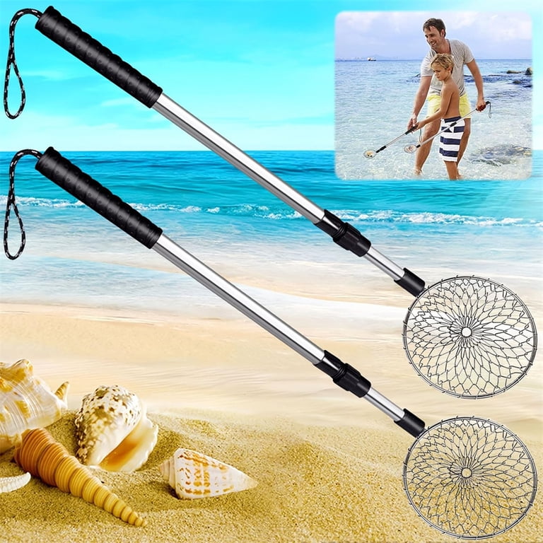 Beach Mesh Shovel & Sand Sifter – Stainless Steel Shell Collecting Tool For Kids, Summer Beach Toys