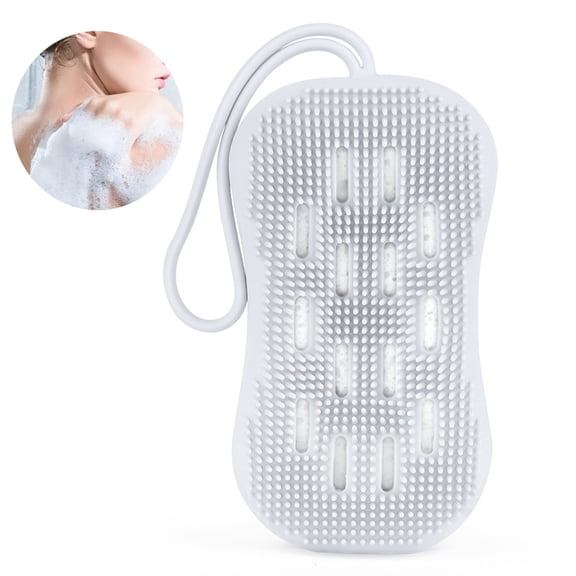 Tutuviw Silicone Body Scrubber Double-Sided Shower Brush For Gentle Scrub Skin Exfoliation, Lathers well, More Hygienic, Gentle Massage For Use In Shower to Improve Cellulite