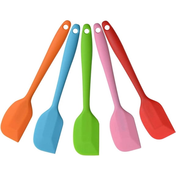 Tutuviw Silicone Spatulas Rubber Spoon Spatula Heat Resistant Seamless Non-Stick Spoonulas Flexible Scrapers Baking Mixing Tool(5PCS)