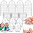 thumbnail image 1 of Tutuviw 20Pcs Small Translucent Fillable Easter Egg,Plastic Clear Easter Eggs, 3.5 Inch Empty Eggs Bulk for Easter Theme Party Favor Basket Stuffers,Bulk Easter Toy for Filling Candy,Party Favor, 1 of 8