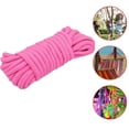 thumbnail image 1 of Tutuviw Soft Cotton Rope for Beginners and Experienced Riggers,Soft Ropes for Simple and Complex Knots,Easy to DIY for Daily Using,Durable Natural Cotton Rope,33Ftx8mm, Pink, 1 of 8