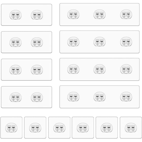 Tutuviw Strong Sticker Hooks for Bathroom Shower Shelf Corner Shelf Basket Soap Dish Hanging Hooks,Strong Adhesive Wall Hooks Waterproof Adhesive Hooks for Bathroom Storage Shelves (12 Pcs)