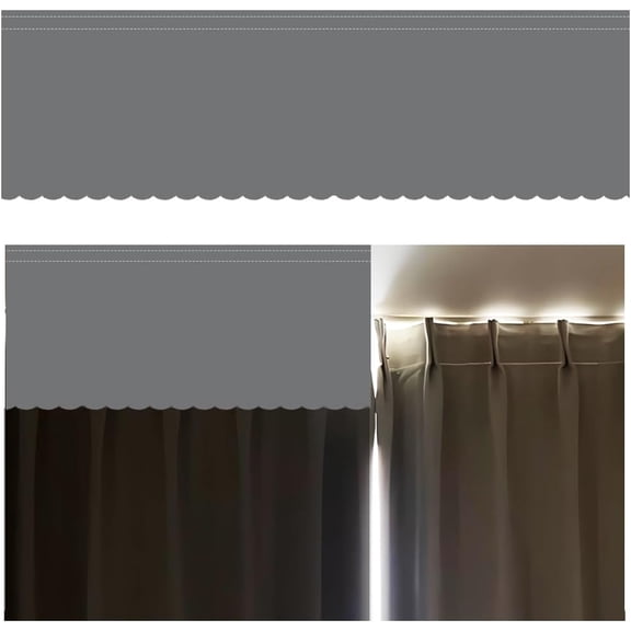 Tutuviw Top of Curtain Light Blocker for Blackout Curtains Light Blocking Self Adhesive Blackout Curtains Fit for Bedroom Bathroom Easy Installation with Self-Adhesive Tape (12.6x39.3in)