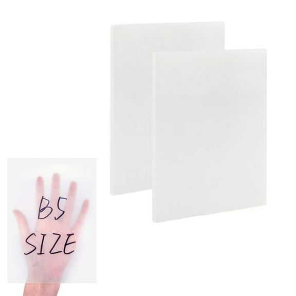 Tutuviw Transparent, 6.75*10 Inch Large Clear Sticky Notes Pads, 2 Pads Notes Waterproof Translucent Paper, See Through Sticky Notes for Office(100 Sheets)