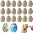 thumbnail image 1 of Tutuviw Unpainted Blank Easter Paper Eggs,3"x2"Durable Easter Eggs Empty,Cardboard Easter Eggs,Paint Your Own Paper Mache Eggs for Party Gifts Basket Filler Classroom Crafts (20Pcs,Khaki), 1 of 8