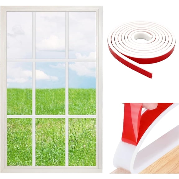 Tutuviw Window Grille Inserts Grid Kit 78.7 in Self Adhesive Peel and Paster Trim DIY Simulated Non Surround Grid Style Flexible Molding Trim for Window Frames (White,1 Rolls)