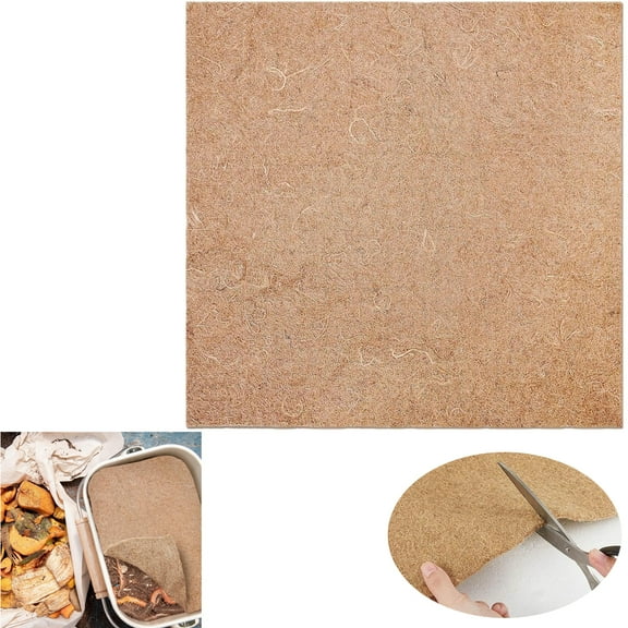 Tutuviw Worm Blanket,Jute Fiber Easy Cutting Worm Bin Blanket for Composting,Foldable Worm Blankets for Outdoor Garden Worm Composting Bin Worm Farm Kit,More Dark/Moist/Warm,24x24"