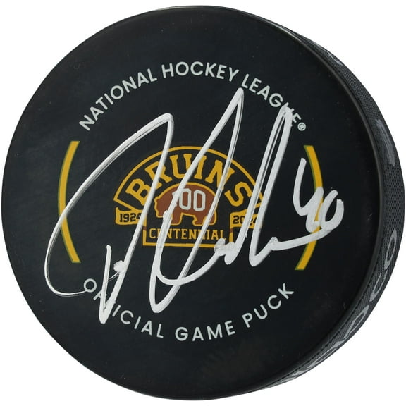 Tuukka Rask Boston Bruins Autographed 100th Anniversary Official Game Puck - Fanatics Authentic Certified