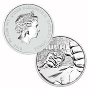 Perth Mint Tuvalu 2019 $1 1oz Marvel Series Hulk .9999 Silver Coin Brilliant Uncirculated