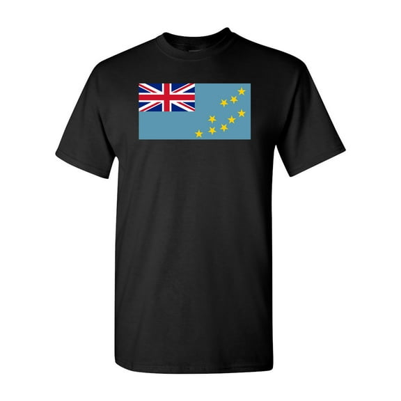 Tuvalu Country Flag Adult DT T-Shirt Tee