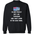 thumbnail image 1 of Tuvalu Im Not Perfect But I Am Tuvaluan Root Tuvaluan Flag Men Women Crewneck Pullover Sweatshirt, 1 of 3