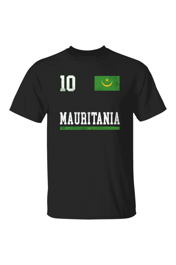 Mauritania Flag Emblem Mauritanian Pride Proud Men Women Soccer Fan T-Shirt
